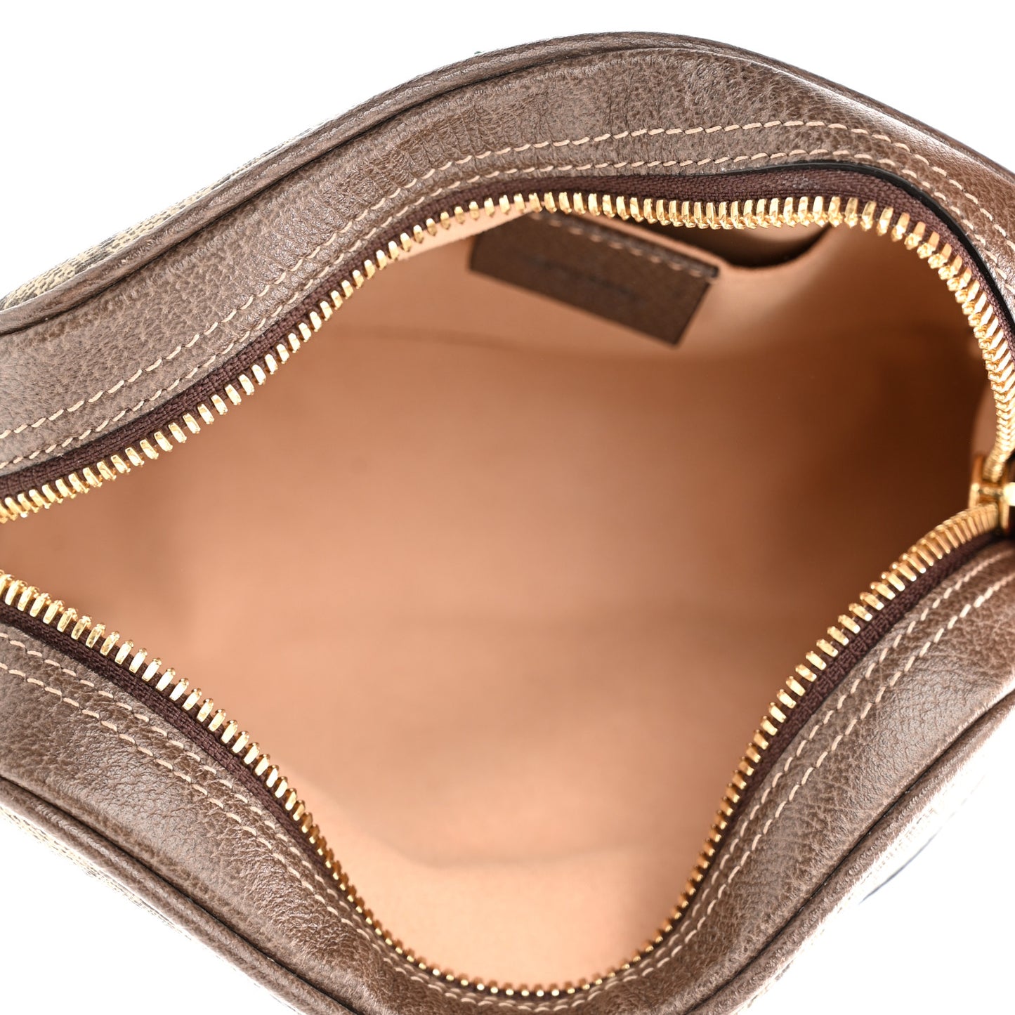 GG Supreme Monogram Web Small Ophidia Belt Bag 85 34 Dark Brown