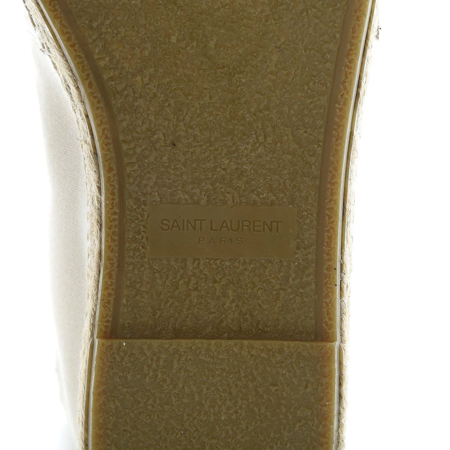 Saint Laurent Canvas Elba Logo Embroidered Espadrilles 45 Panna 6 of 9