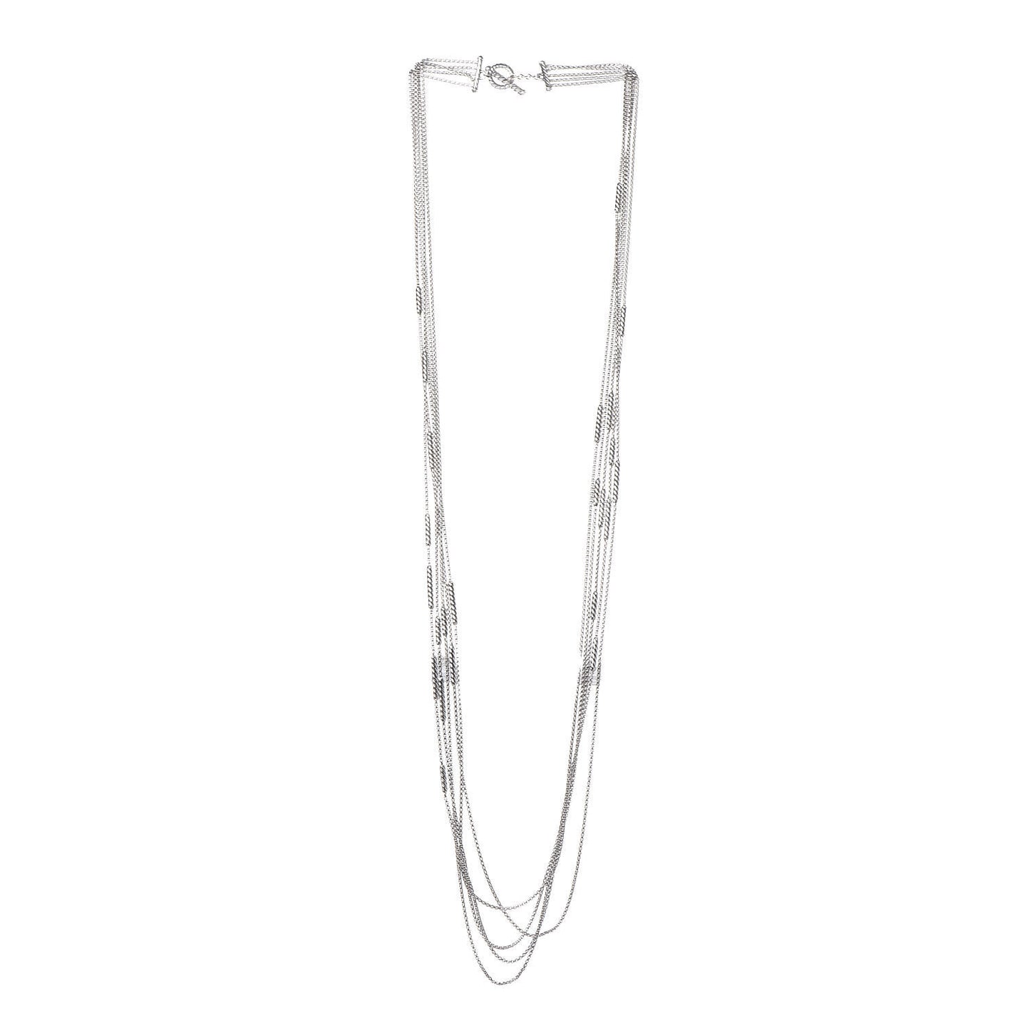 Sterling Silver Willow Five-Row Chain Necklace