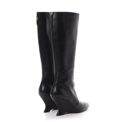 Christian Dior Nappa Dioretre Knee High Boots 39 Black 4 of 11