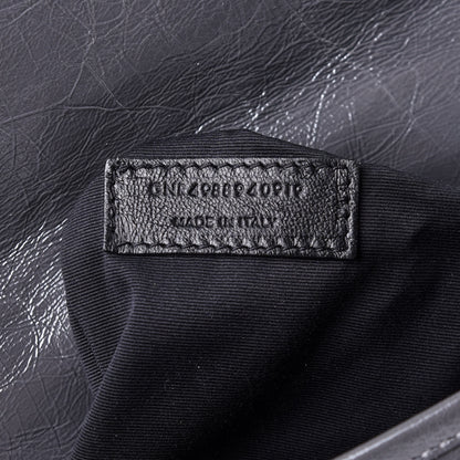 Saint Laurent Crinkled Calfskin Matelasse Monogram Medium Niki Chain Satchel Asphalt 10 of 14