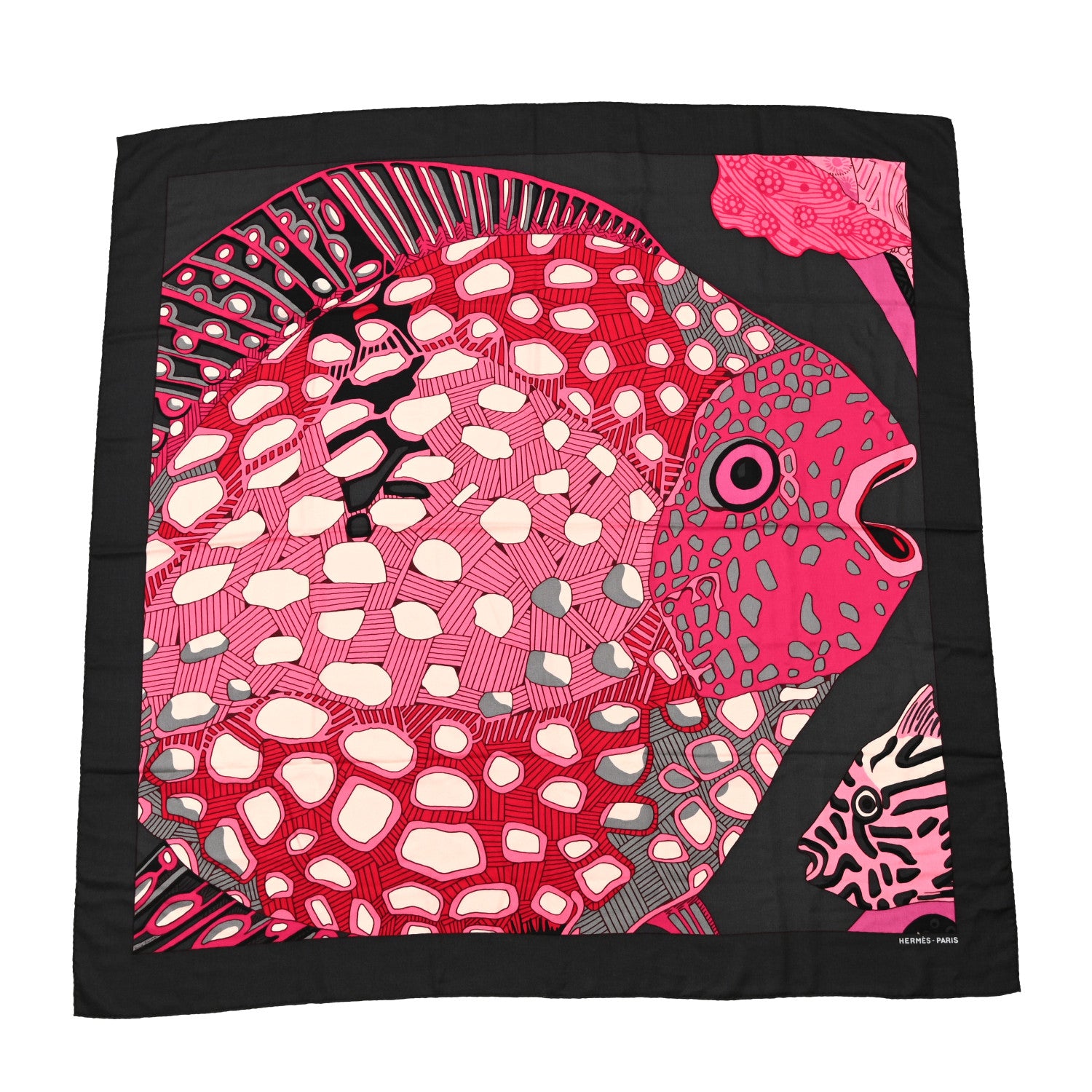 Hermes Cashmere Silk Grands Fonds Detail Shawl 140 1 of 4