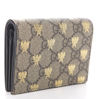 Gucci GG Supreme Monogram Bee Print Card Case 3 of 6