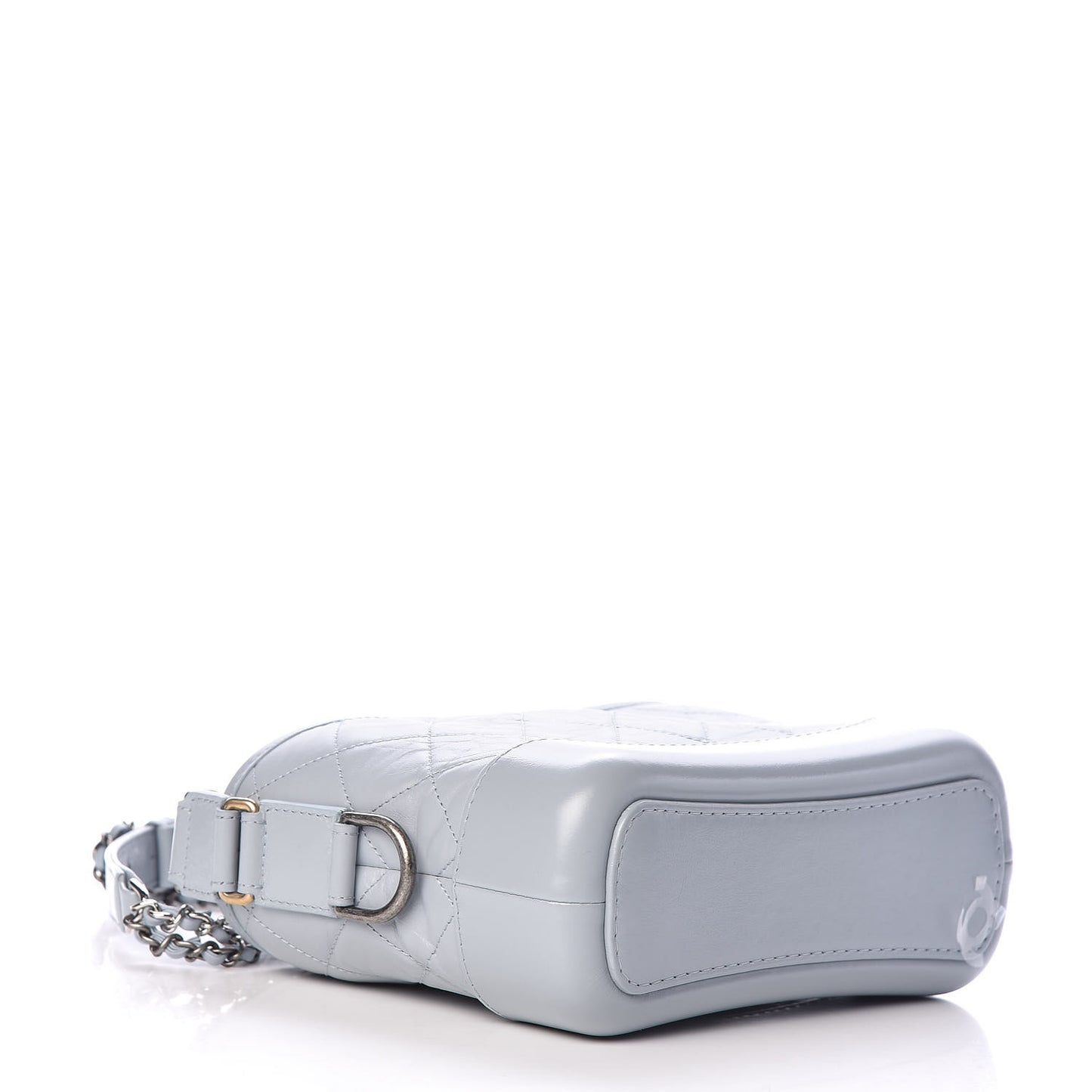 Aged Calfskin Quilted Small Gabrielle Hobo Light Blue