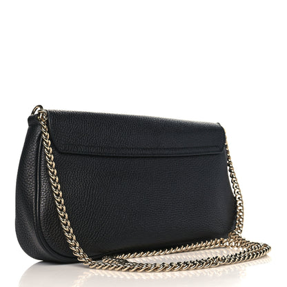 Gucci Pebbled Calfskin Medium Soho Flap Crossbody Black 3 of 9