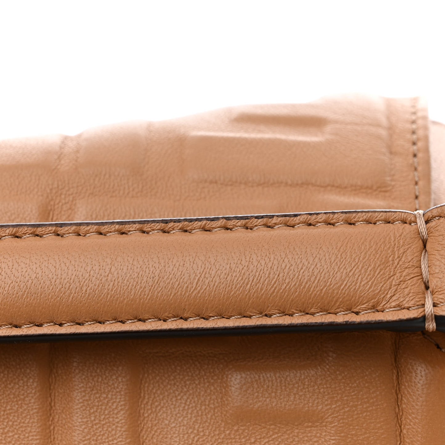 Nappa FF 1974 Embossed Baguette Miele Scuro