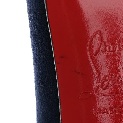 Christian Louboutin Suede New Declic 120 Pumps 38 Marine 8 of 11
