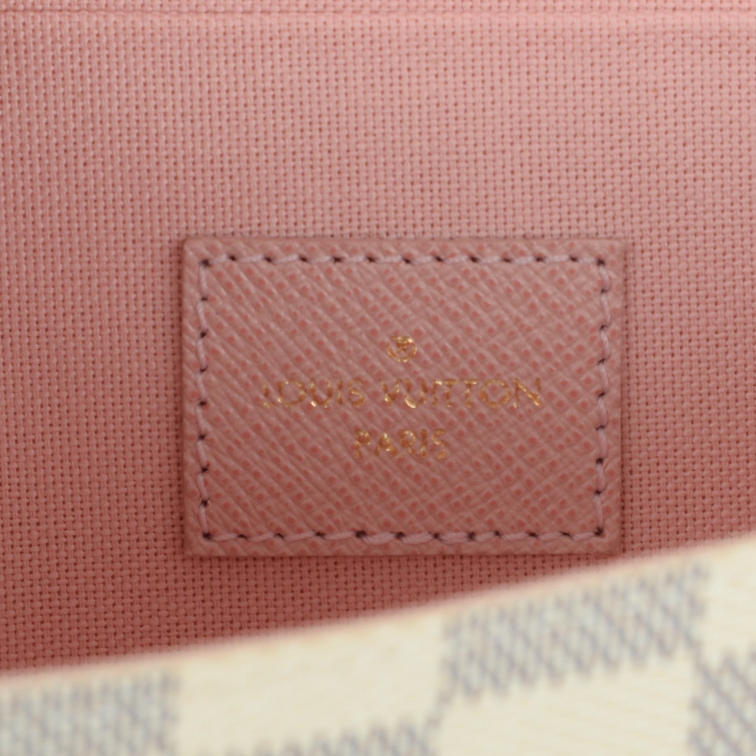 Louis Vuitton Damier Azur Pochette Felicie Chain Wallet Rose Ballerine 8 of 10