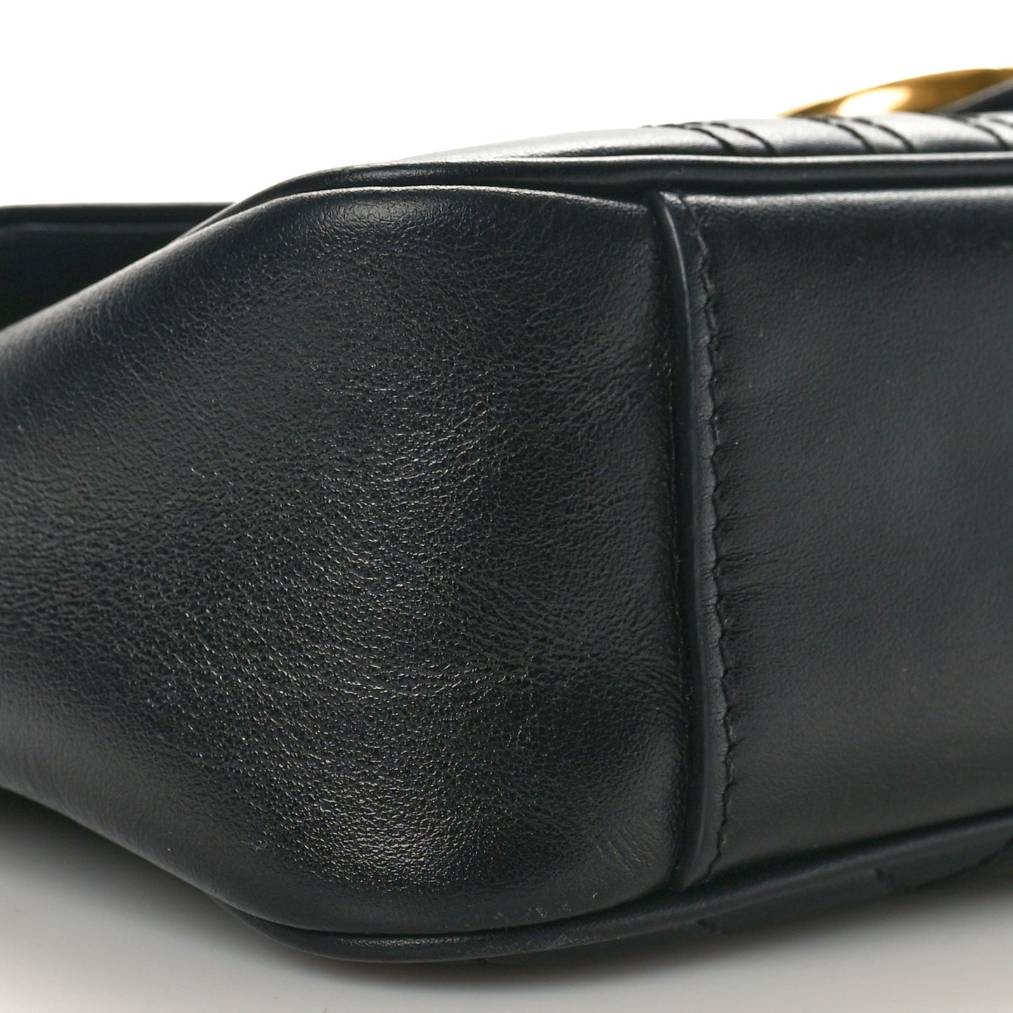 Calfskin Matelasse Small GG Marmont Shoulder Bag Black