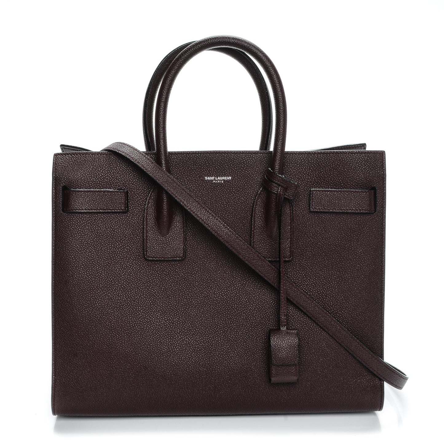 Grained Calfskin Small Classic Sac De Jour Bordeaux
