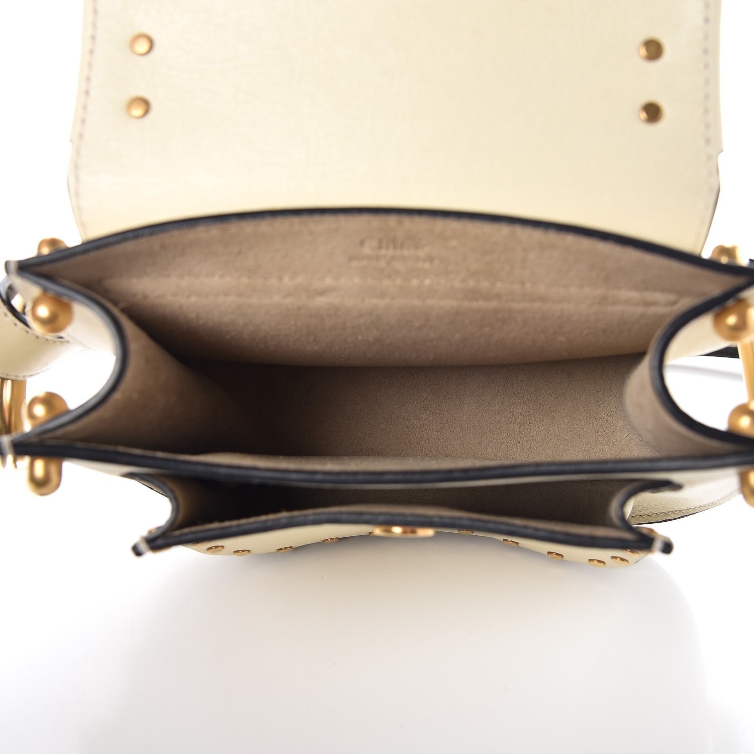 Chloe Calfskin Studded Mini Hudson Shoulder Bag Abstract White 6 of 7