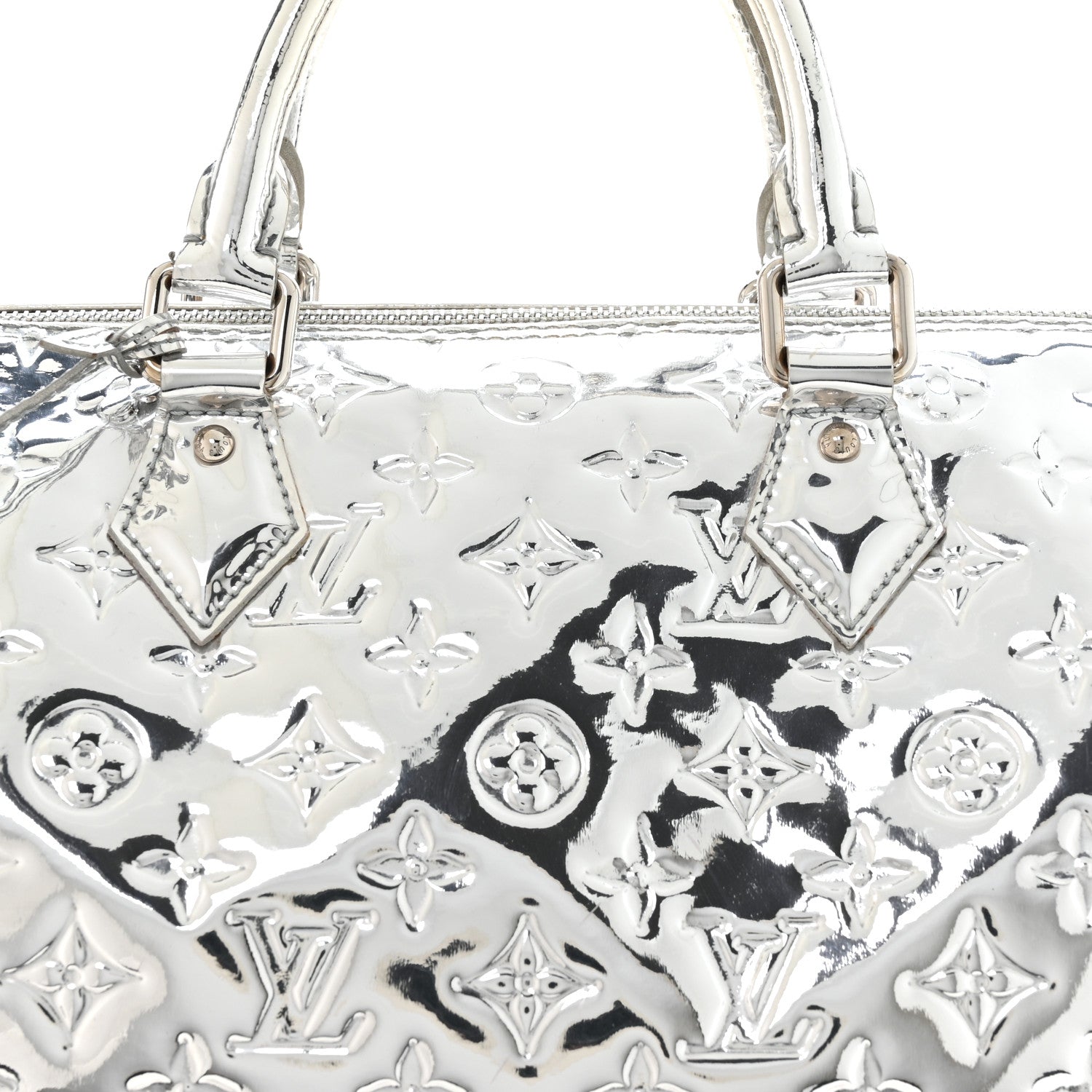 Louis Vuitton Monogram Miroir Speedy 30 Silver 6 of 9