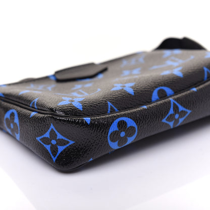 Louis Vuitton Colored Monogram Mini Pochette Accessories Blue Black 6 of 10