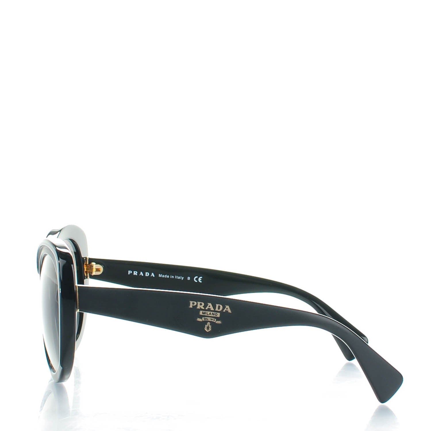 Prada Cat Eye Sunglasses SPR 12P Black 2 of 6
