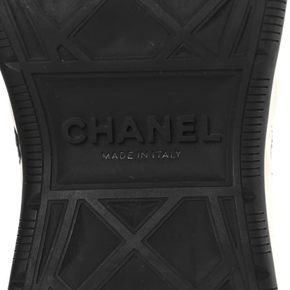 Chanel Suede Calfskin Nylon Grosgrain CC Sneakers 37 Black 8 of 9
