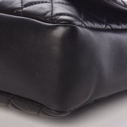 Chanel Lambskin Quilted Jumbo Coco Rain Flap Black 14 of 15