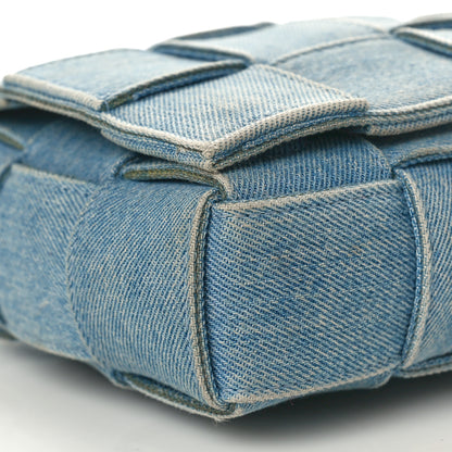 Bottega Veneta Denim Maxi Intrecciato Cassette Crossbody Bag Blue 9 of 10