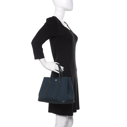 Hermes Toile Negonda Garden Party 30 TPM Bleu Ocean Vert Cypress 2 of 10