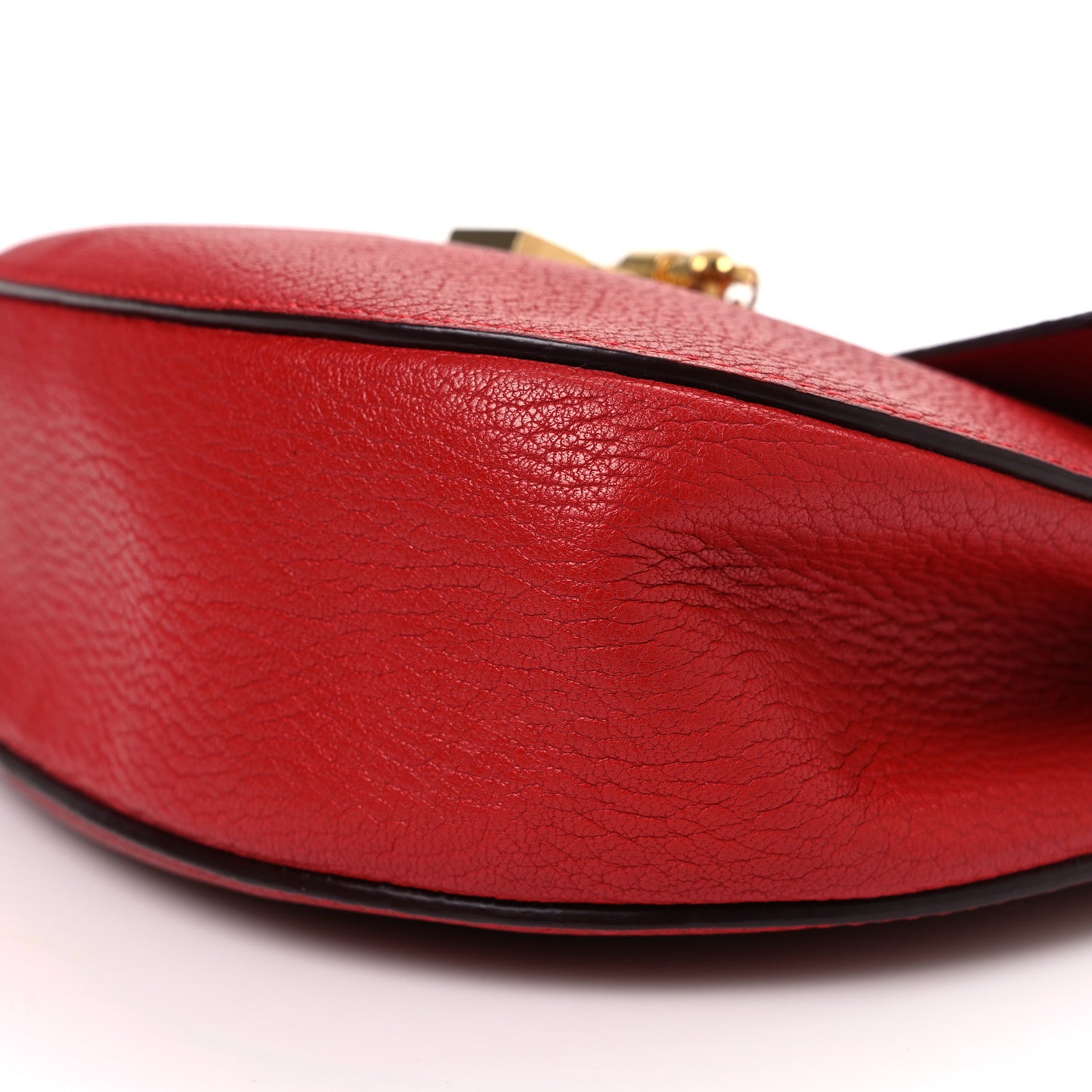 Grained Lambskin Drew Shoulder Bag Plaid Red