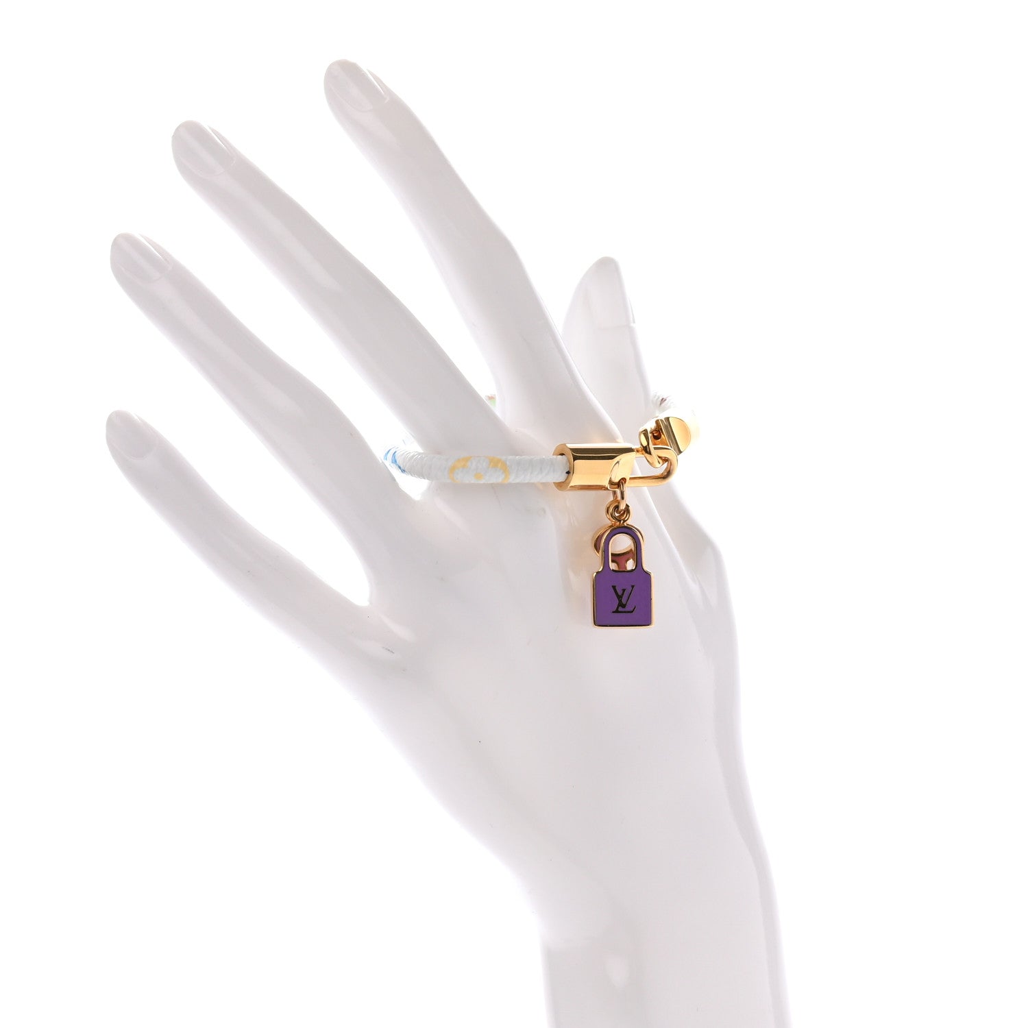 Louis Vuitton Monogram Multicolor Luck It Bracelet 19 White 2 of 5