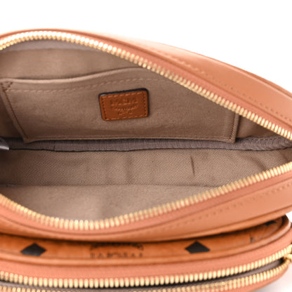 MCM Visetos Small Aren Multifunction Crossbody Pouch Cognac 5 of 10