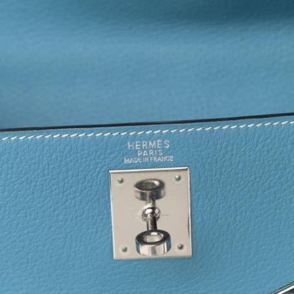 Hermes Taurillon Clemence Kelly Retourne 32 Blue Jean 6 of 12
