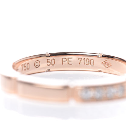 Cartier 18K Pink Gold Diamond Maillon Panthere Wedding Band Ring 50 5.25 5 of 5