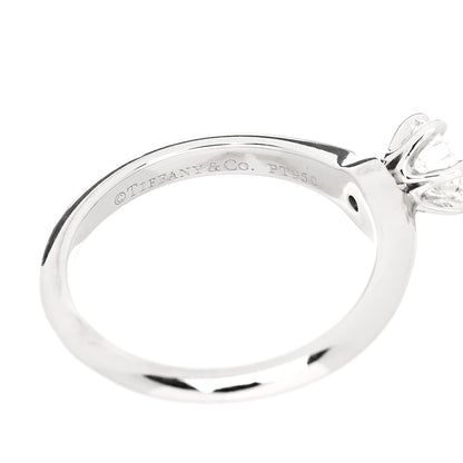 Tiffany Platinum Diamond .54ct Solitaire Engagement Ring 53 6.5 5 of 7