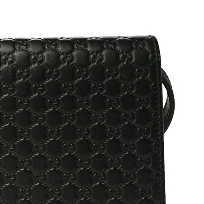 Gucci Microguccissima Crossbody Wallet Black 12 of 13