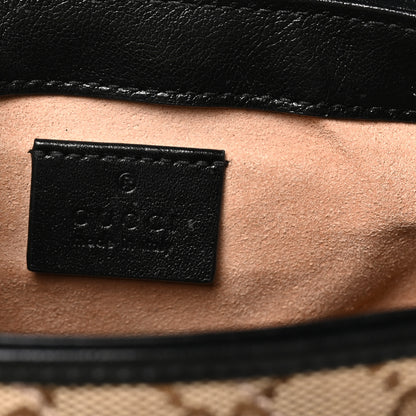Gucci Monogram Azalea Calfskin Matelasse Diagonal Mini GG Marmont Top Handle Shoulder Bag Beige Ebony Black 6 of 10