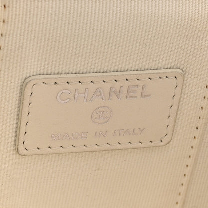 Chanel Caviar Quilted Enamel Coco Mini Vanity Case With Chain White 8 of 11