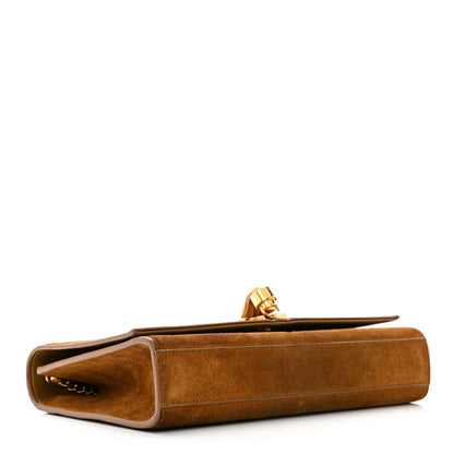Saint Laurent Suede Classic Monogram Kate Tassel Satchel Light Ochre 4 of 10