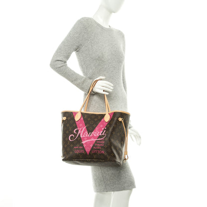 Louis Vuitton Monogram Hawaii V Neverfull MM Hot Pink 2 of 8