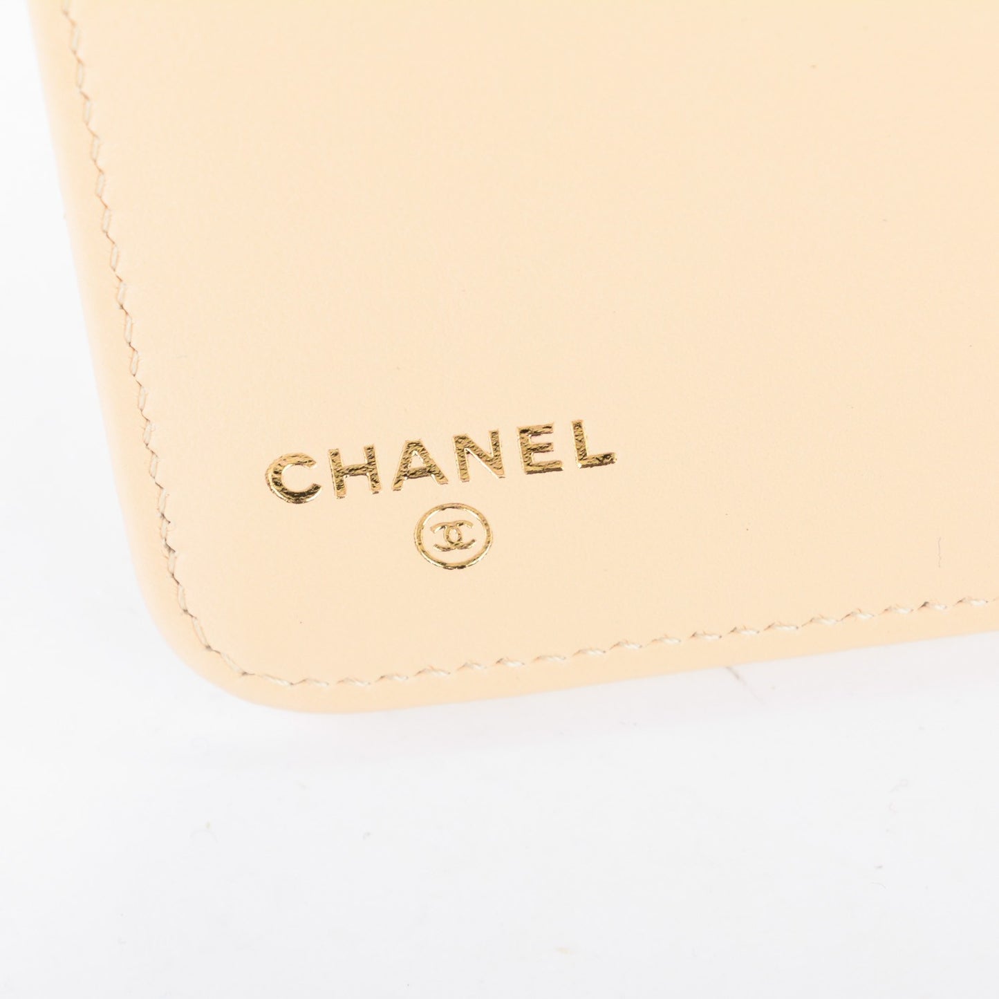 Caviar Quilted iPad Case Light Beige