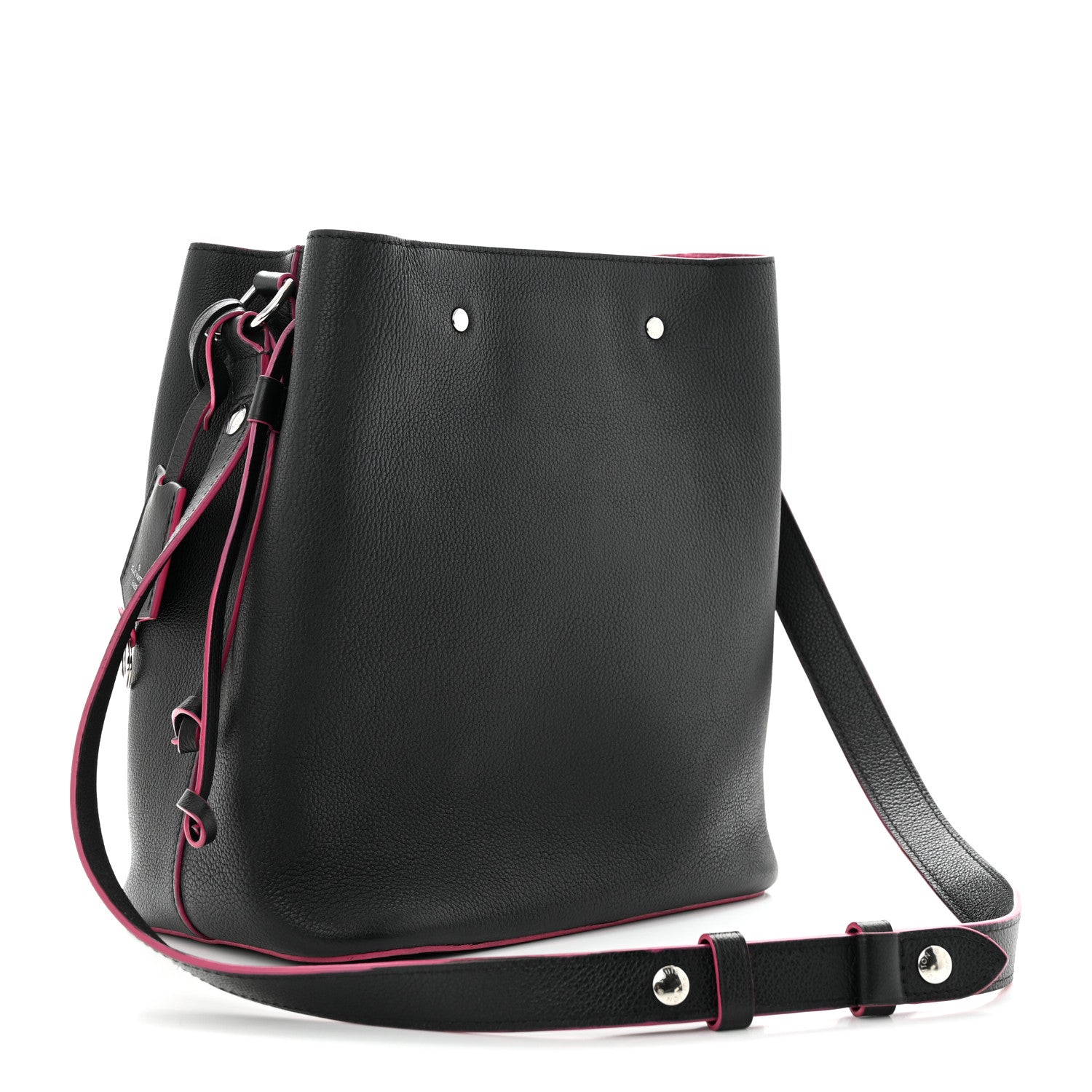 Louis Vuitton Calfskin Lockme Bucket Black 3 of 12