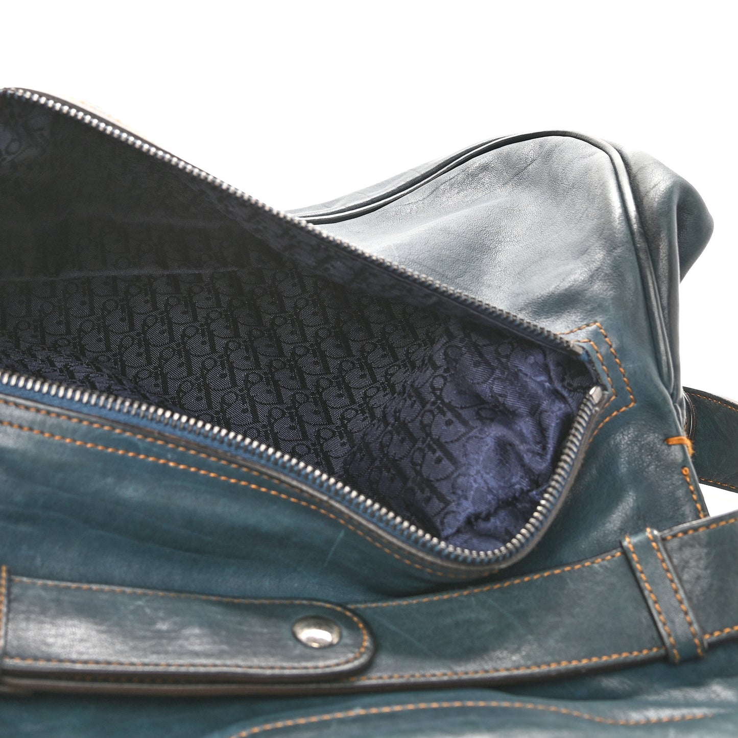 Calfskin Medium Gaucho Double Saddle Bag Dark Blue