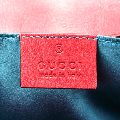 Gucci Velvet Matelasse Mini GG Marmont Shoulder Bag Hibiscus Red 6 of 9