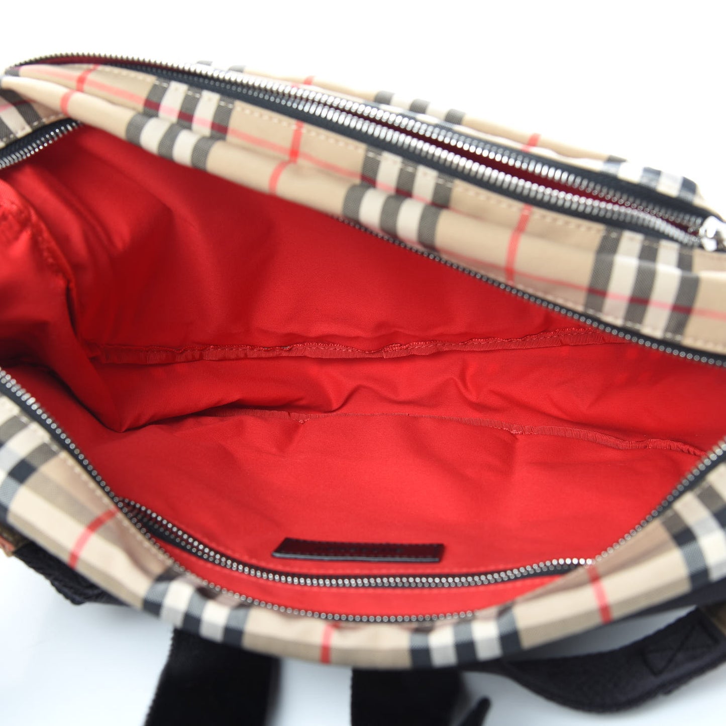 Cotton Vintage Check Large Cannon Bum Bag Archive Beige