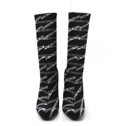 Balenciaga Spandex Losange Monogram 110mm Booties 39 Gris Black 2 of 8