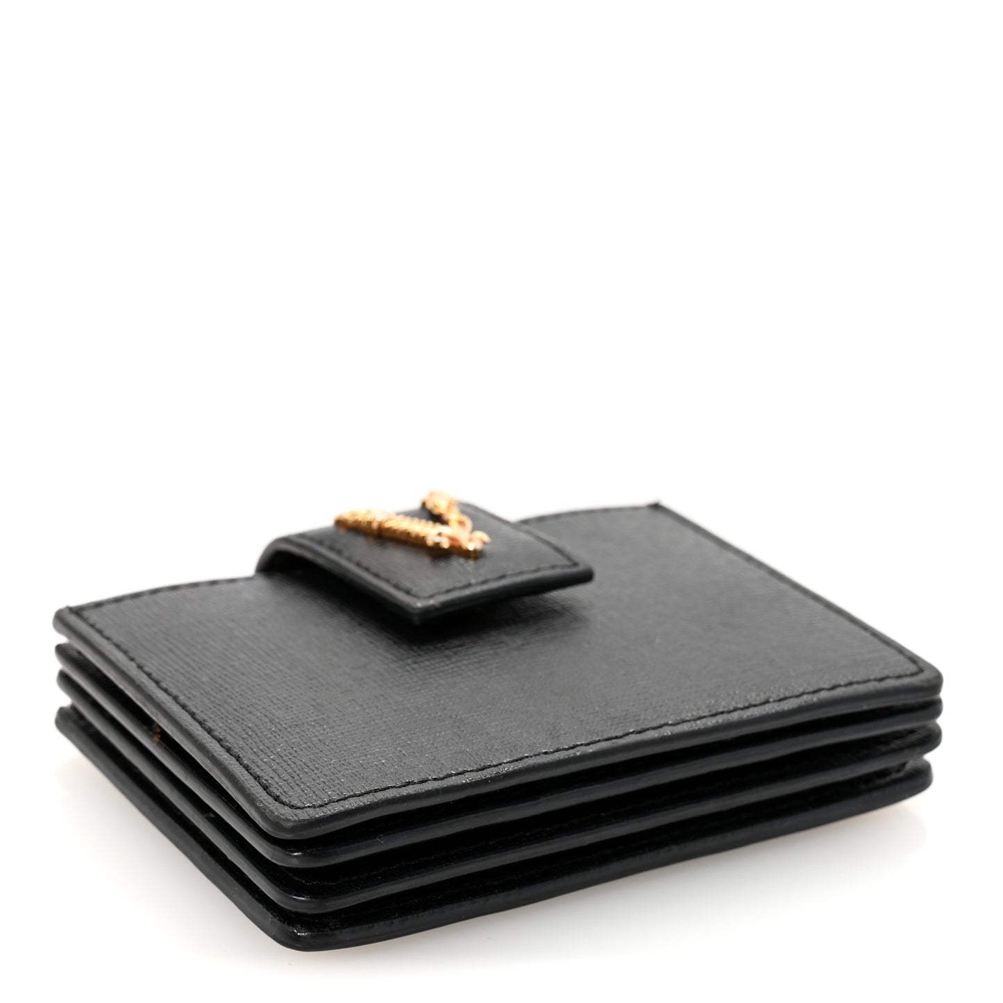 Saffiano Virtus Accordion Wallet Black