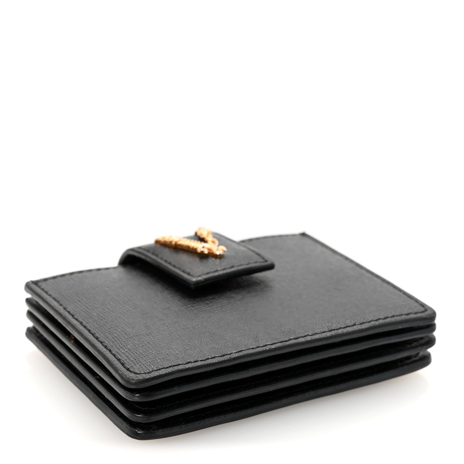 Versace Saffiano Virtus Accordion Wallet Black 4 of 6