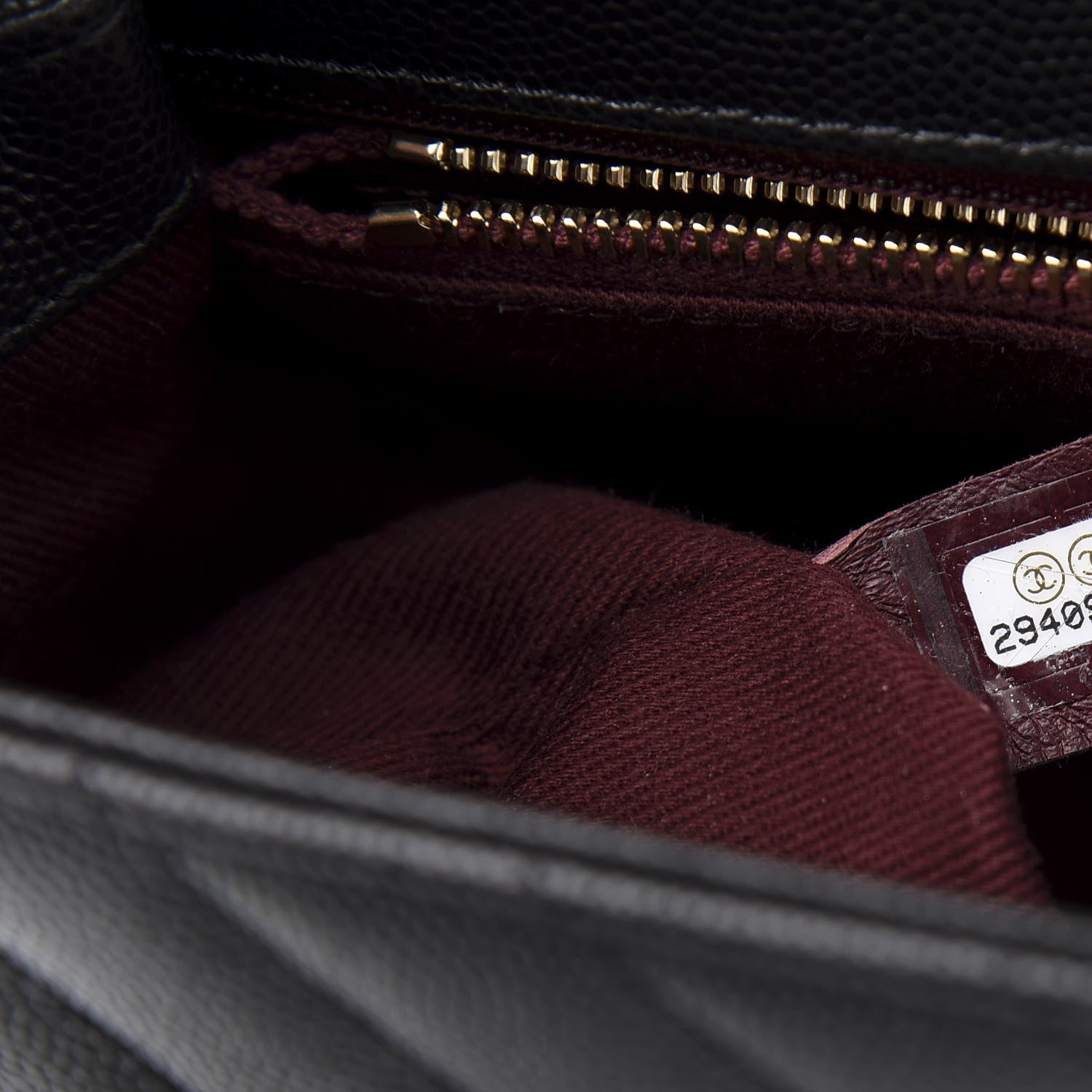 Chanel Caviar Chevron Quilted Small Coco Handle Flap Black 7 of 11