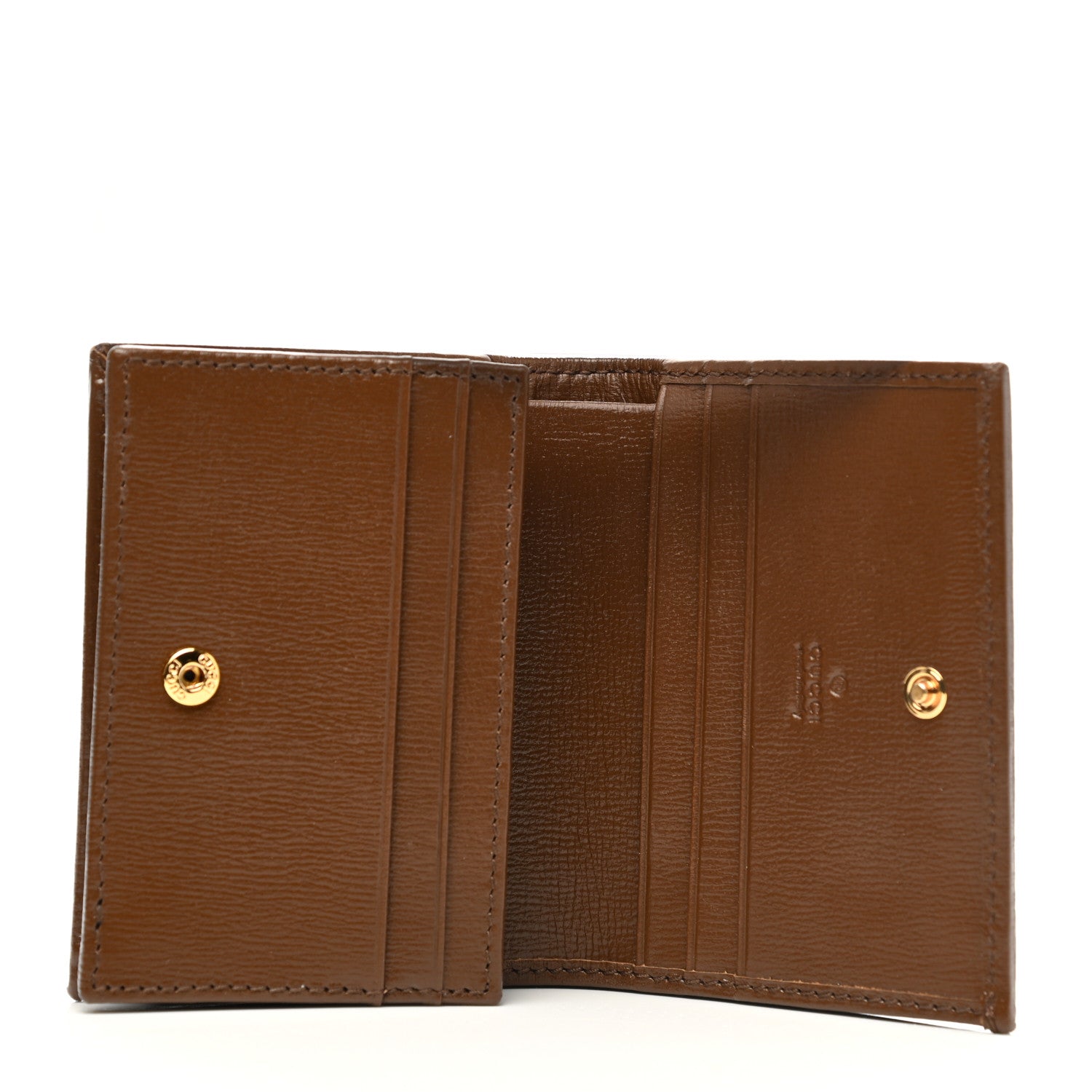 Gucci GG Supreme Monogram Horsebit 1955 Card Case Wallet Beige Ebony Brown Sugar 4 of 8