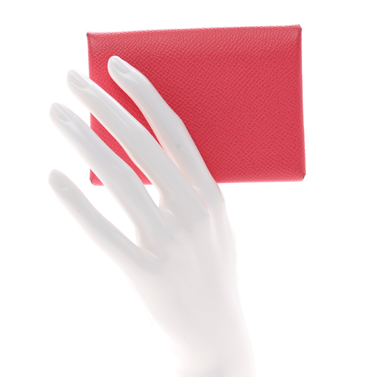 Hermes Epsom Calvi Duo Card Case Rose Azalee 2 of 6