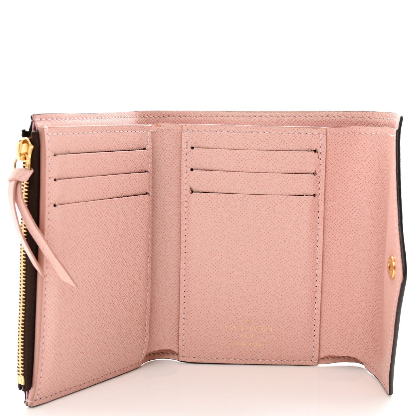 Damier Ebene Victorine Wallet Rose Ballerine