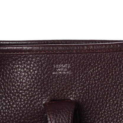 Hermes Taurillon Clemence Evelyne II PM Prune 5 of 7