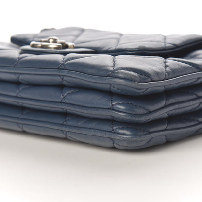 Chanel Lambskin Quilted Accordion Flap Dark Blue 6 of 9