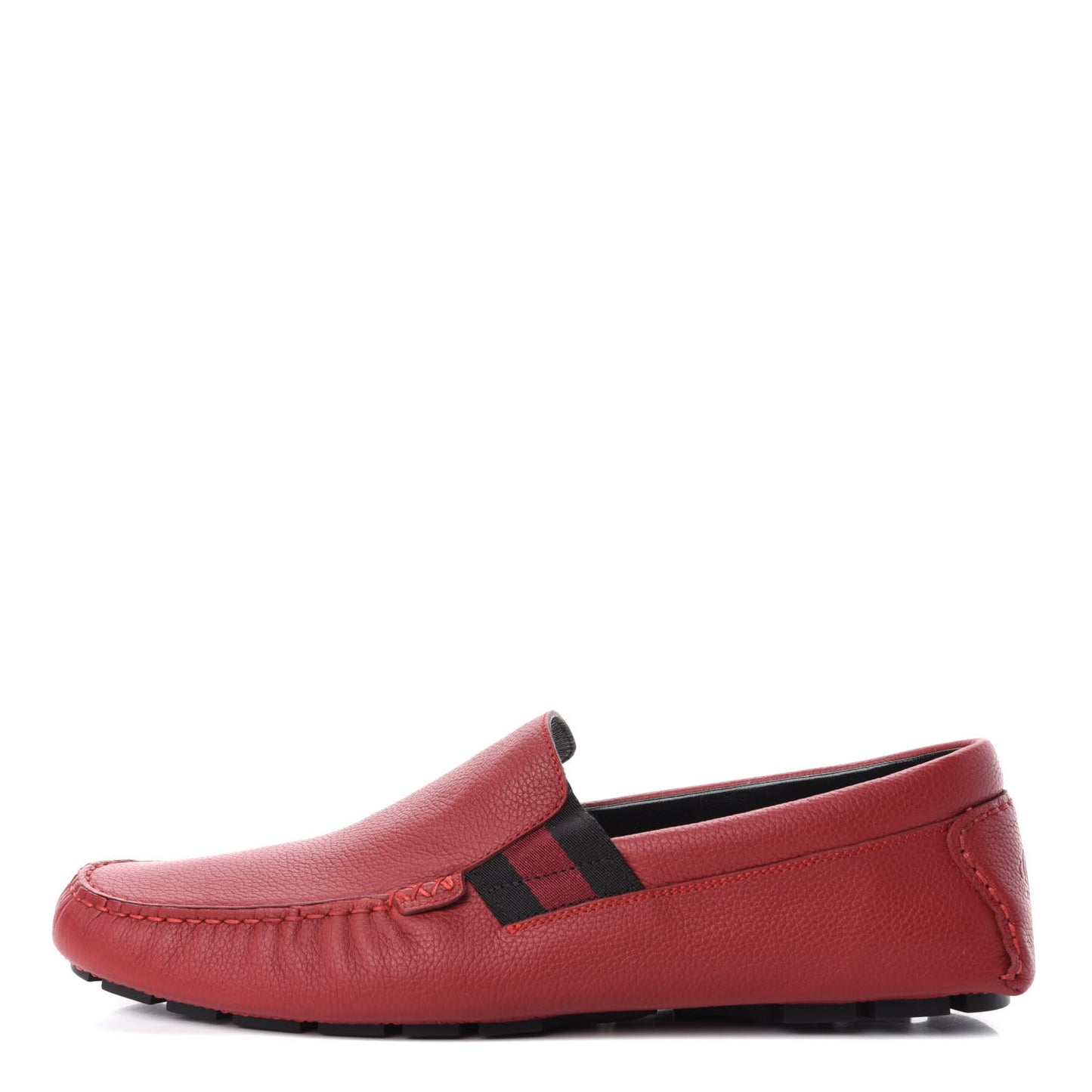 Calfskin Web Mens Driver Loafers 9.5 Red
