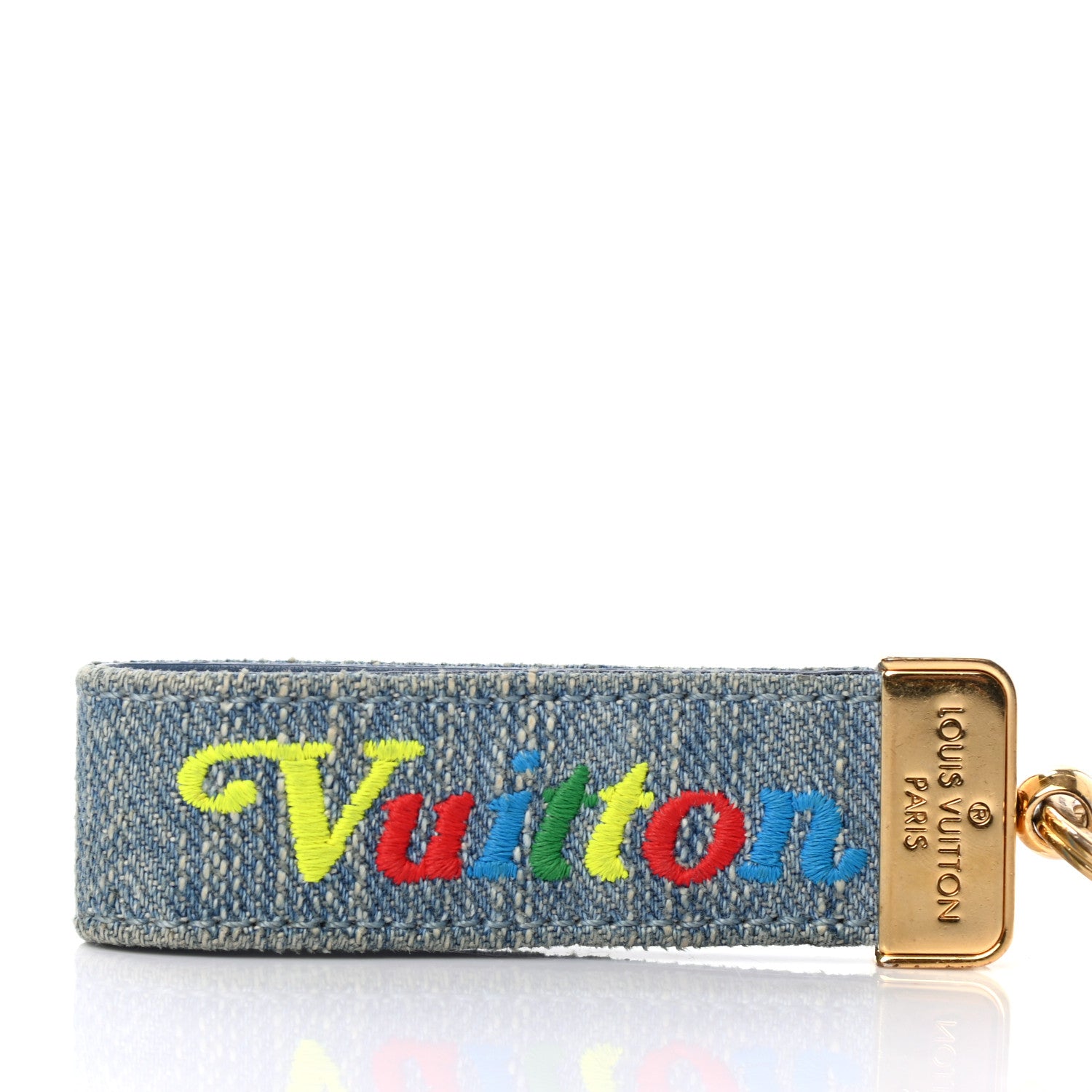 Louis Vuitton Denim New Wave Dragonne Key Holder 4 of 4