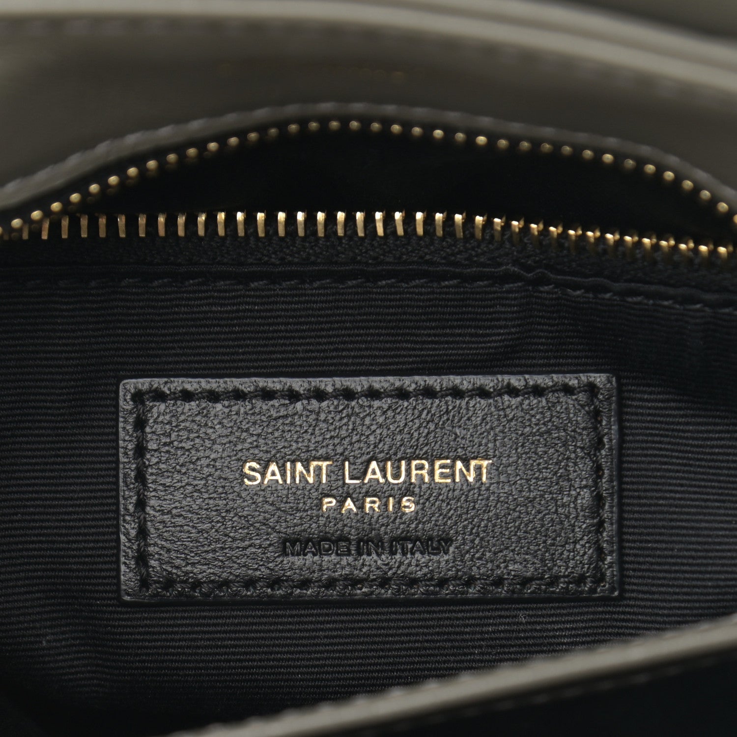 Saint Laurent Calfskin Y Quilted Monogram Toy Loulou Crossbody Bag Grey Kaki 6 of 11